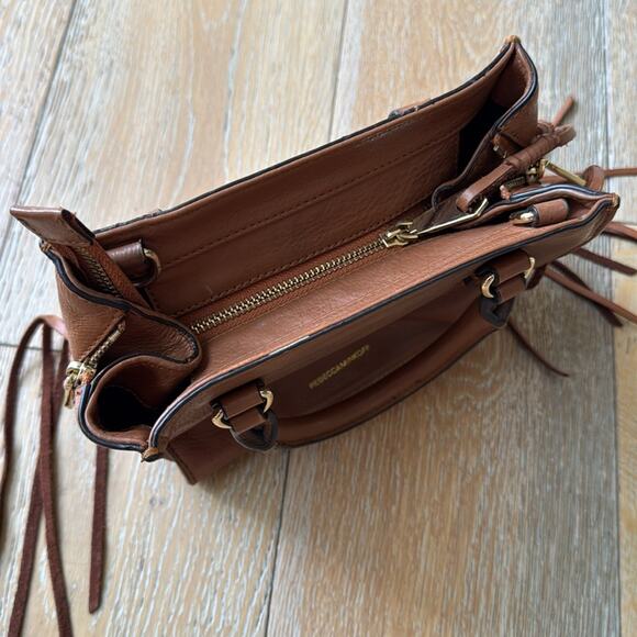 Rebecca Minkoff Brown Leather Mini Bag with Fringe Y2K - Picture 3 of 9